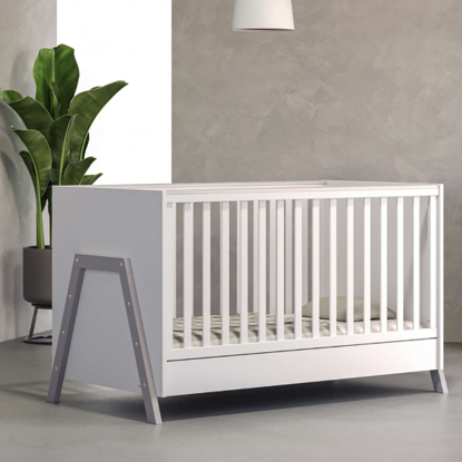 Εικόνα της Casababy Oslo Grey Βρεφικό Κρεβάτι Μετατρεπόμενο Σε Προεφηβικό