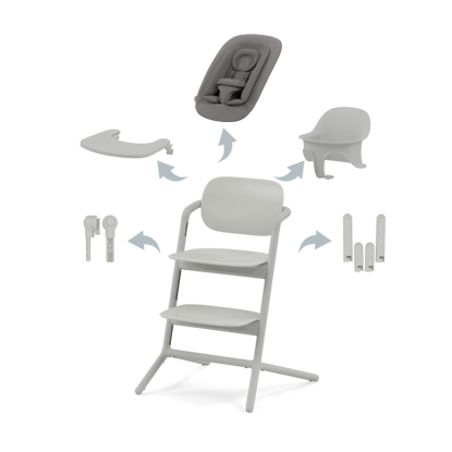 Εικόνα της Cybex Καρεκλάκι Φαγητού Lemo Chair 4in1 Suede Grey