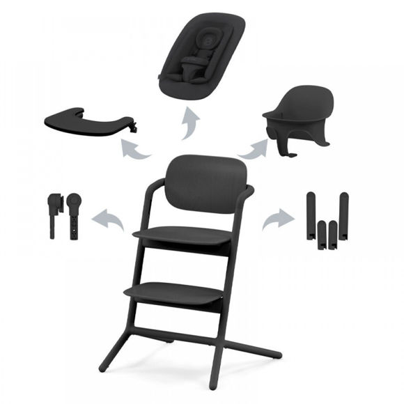 Εικόνα της Cybex Καρεκλάκι Φαγητού Lemo Chair 4in1 Stunning Black