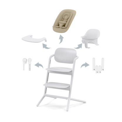 Εικόνα της Cybex Καρεκλάκι Φαγητού Lemo Chair 4in1 All White