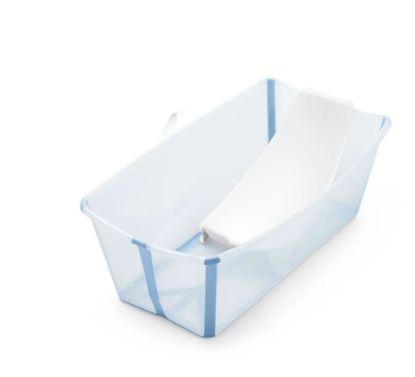 Εικόνα της Stokke Flexi Bath Με Βάση Για Νεογέννητο Και Θερμοευαίσθητη Βαλβίδα Ocean Blue