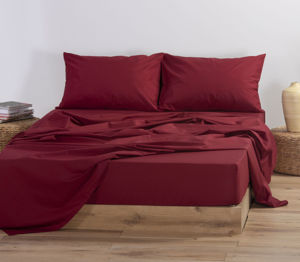 Εικόνα της ΣΕΝΤΟΝΙ ΜΕΜΟΝΩΜΕΝΟ ΒΑΜΒΑΚΕΡΟ ΔΙΠΛΟ ΜΕ ΛΑΣΤΙΧΟ BORDEAUX 140Χ200+30 BASIC