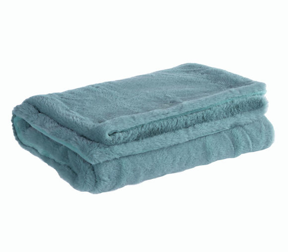 Εικόνα της ΒΡΕΦΙΚΗ ΚΟΥΒΕΡΤΑ ΑΓΚΑΛΙΑΣ RABBIT FUR HUG DUSTY AQUA 80X110