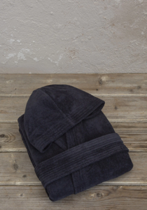 Εικόνα της Μπουρνούζι με κουκούλα Zen - Total Black X- Large