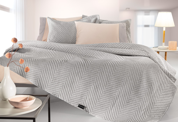 Εικόνα της Σετ 2τμχ Κουβερλί Hamptons Grey 220x240 Guy Laroche