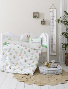 Εικόνα της Σετ Σεντόνια Κούνιας Safari Friends White-Green Nima