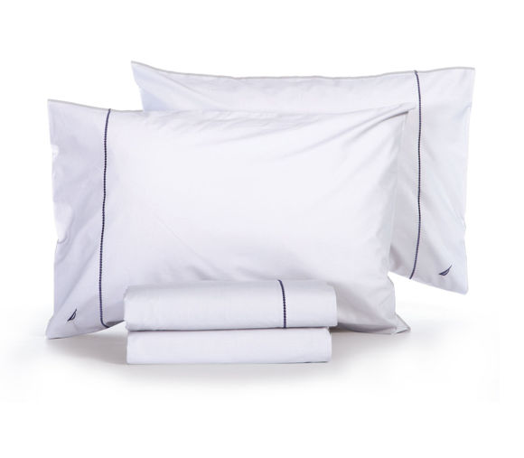 Εικόνα της ΣΕΤ ΣΕΝΤΟΝΙΑ ΒΑΜΒΑΚΕΡΑ KING SIZE NAUTICA- NAU WAVE SOLID WHITE 280Χ270