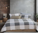 Εικόνα της ΣΕΤ ΣΕΝΤΟΝΙΑ ΒΑΜΒΑΚΕΡΑ ΔΙΠΛΑ CASUAL CHECK GREY 200Χ270