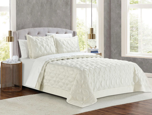 Εικόνα της Σετ Κουβερλί Monte Carlo Ivory 250×240  & Mαξ/θήκες 50×70