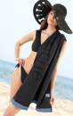 Εικόνα της Πετσέτα Θαλάσσης Double Blue - Black 90x180 Guy Laroche
