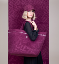 Εικόνα της Τσάντα Παραλίας Icon Aubergine Feel and Touch
