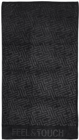 Εικόνα της Πετσέτα Θαλάσσης Icon Black 90x170 Feel and Touch