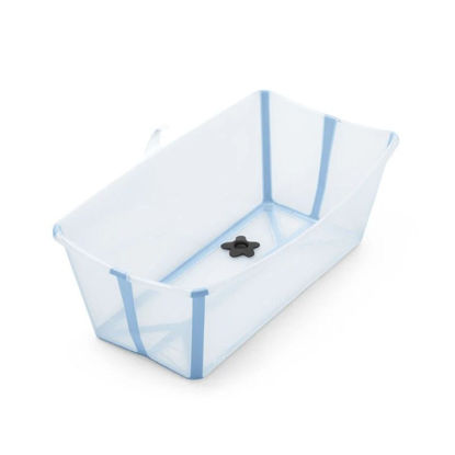 Εικόνα της Stokke Flexi Bath Μπάνιο Με Θερμοευαίσθητη Βαλβίδα Ocean Blue & Δώρο Newborn Support