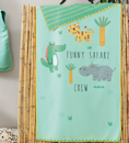 Εικόνα της Παιδική Πετσέτα Θαλάσσης Microfiber 70x140 Nima Funny Safari