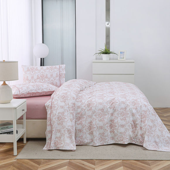 Εικόνα της Σετ Σεντόνια Υπέρδιπλα Chantal Pink 245x270