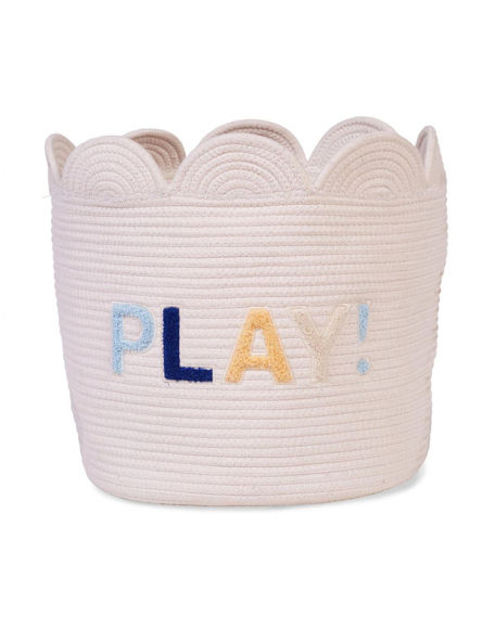 Εικόνα της Καλάθι Αποθήκευσης Flower Off White 35x35x35cm Childhome