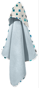 Εικόνα της Βρεφικό Μπουρνούζι Κάπα Monsters Blue 75x75