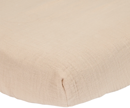 Εικόνα της Σεντόνι από μουσελίνα με λάστιχο Beige 70x140/150