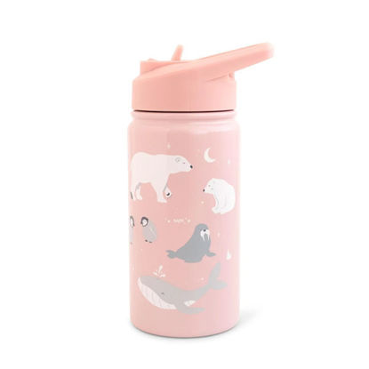 Εικόνα της Παγούρι Θερμός Saro Polar Bear Ροζ 350ml.