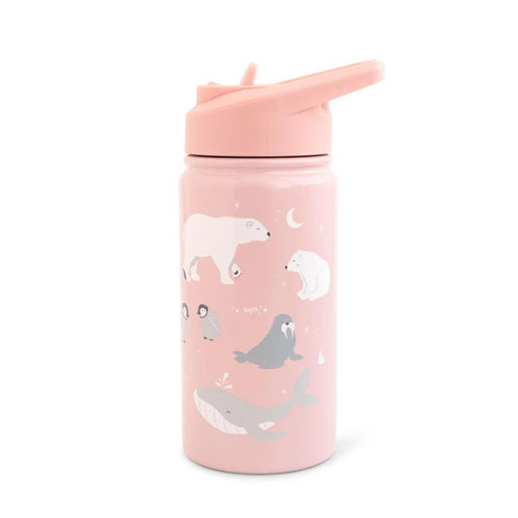 Εικόνα της Παγούρι Θερμός Saro Polar Bear Ροζ 350ml.