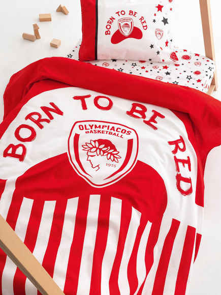 Εικόνα της Σετ Σεντόνια Κούνιας Olympiacos B.C. 130x170 BC8