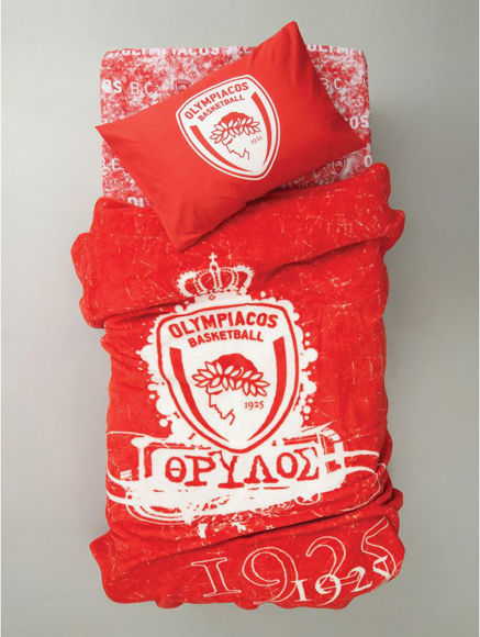 Εικόνα της Κουβέρτα Βελουτέ Μονή Olympiacos B.C. 155x215 VELOUR/3