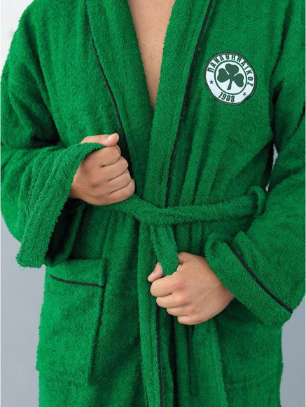 Εικόνα της Μπουρνούζι με κουκούλα Official Team Large Licenced PANATHINAIKOS ADULTS GREEN