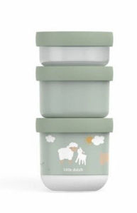 Εικόνα της Σετ 3 στοιβαζόμενα δοχεία φαγητού Mio Little Farm