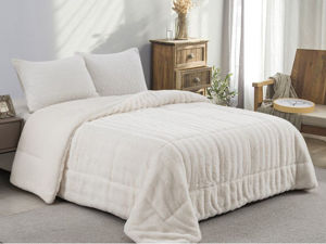 Εικόνα της ΚΟΥΒΕΡΤΟΠΑΠΛΩΜΑ ΓΟΥΝΑ/FLANNEL ΥΠΕΡΔΙΠΛΟ 220X240 ADAM HOME (920) WHITE