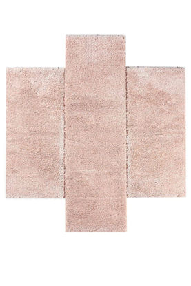 Εικόνα της Σετ Χαλιά Κρεβατοκάμαρας Puffy Shaggy 1001 Pink