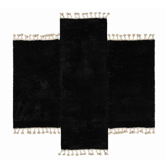 Εικόνα της Σετ κρεβατοκάμαρας Silky Shaggy Black