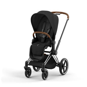 Εικόνα της Cybex Priam Βρεφικό Καρότσι Sepia Black | black Με Σκελετό Chrome Brown | chrome