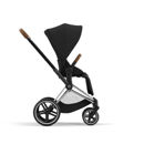 Εικόνα της Cybex Priam Βρεφικό Καρότσι Sepia Black | black Με Σκελετό Chrome Brown | chrome