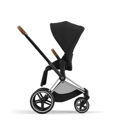 Εικόνα της Cybex Priam Βρεφικό Καρότσι Sepia Black | black Με Σκελετό Chrome Brown | chrome