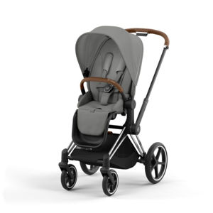 Εικόνα της Cybex Priam Βρεφικό Καρότσι Mirage Grey | dark grey Με Σκελετό Chrome Brown | chrome