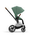 Εικόνα της Cybex Priam Βρεφικό Καρότσι Leaf Green | dark green Με Σκελετό Chrome Brown | chrome