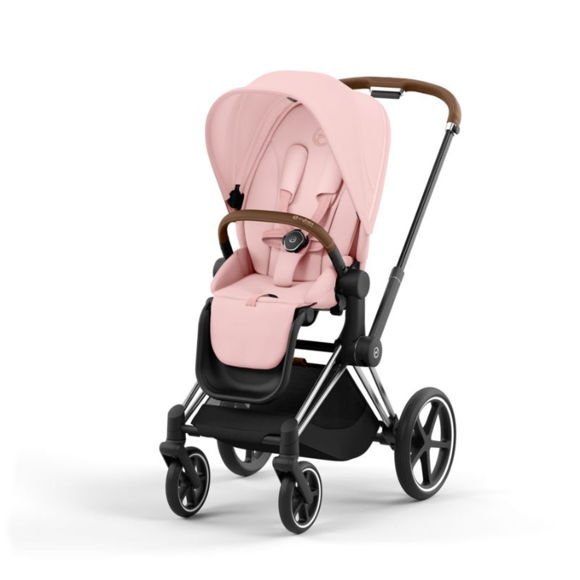 Εικόνα της Cybex Priam Βρεφικό Καρότσι Peach Pink | light pink Με Σκελετό Chrome Brown | chrome