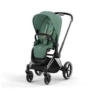 Εικόνα της Cybex Priam Βρεφικό Καρότσι Leaf Green | dark green Με Σκελετό Chrome Black | chrome