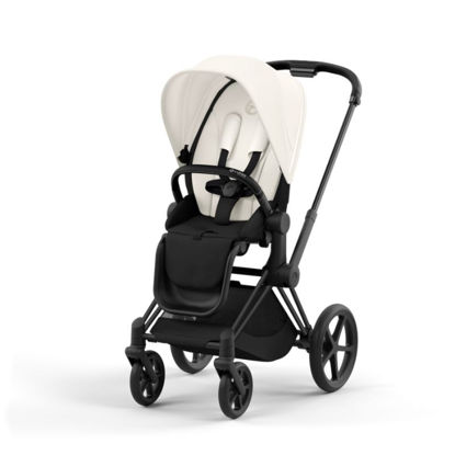 Εικόνα της Cybex Priam Βρεφικό Καρότσι Off White | light beige Με Σκελετό Matt Black | black