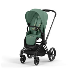 Εικόνα της Cybex Priam Βρεφικό Καρότσι Leaf Green | dark green Με Σκελετό Matt Black | black