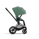 Εικόνα της Cybex Priam Βρεφικό Καρότσι Leaf Green | dark green Με Σκελετό Matt Black | black