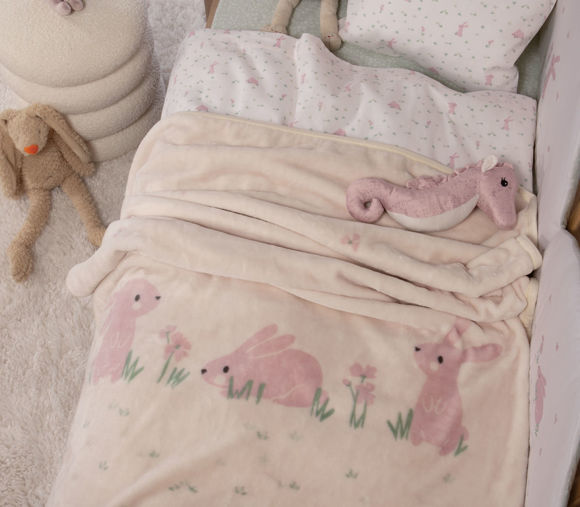 Εικόνα της ΒΡΕΦΙΚΗ ΚΟΥΒΕΡΤΑ ΑΓΚΑΛΙΑΣ COUNTRY BUNNY 75X100