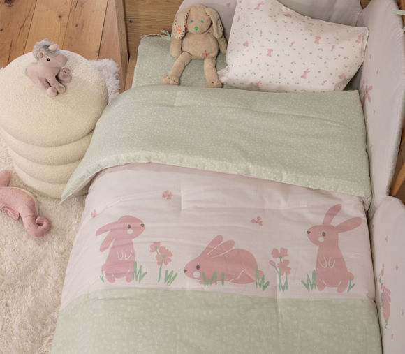 Εικόνα της ΒΡΕΦΙΚΟ ΠΑΠΛΩΜΑ COUNTRY BUNNY 110Χ140
