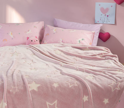 Εικόνα της ΠΑΙΔΙΚΗ ΚΟΥΒΕΡΤΑ ΜΟΝΗ STARLIGHT PINK 160X220