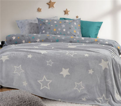 Εικόνα της ΠΑΙΔΙΚΗ ΚΟΥΒΕΡΤΑ ΜΟΝΗ STARLIGHT GREY 160X220