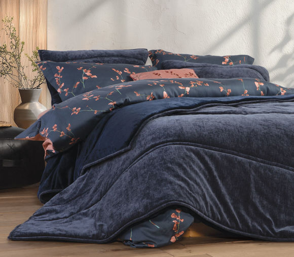 Εικόνα της ΚΟΥΒΕΡΤΟΠΑΠΛΩΜΑ ΥΠΕΡΔΙΠΛΟ VANIA BLUE/BLACK 240Χ220