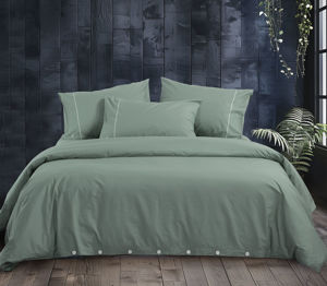 Εικόνα της ΣΕΤ ΠΑΠΛΩΜΑΤΟΘΗΚΗ ΒΑΜΒΑΚΕΡΗ ΥΠΕΡΔΙΠΛΗ NAUTICA NAU WAVE SOLID GREEN 240X220