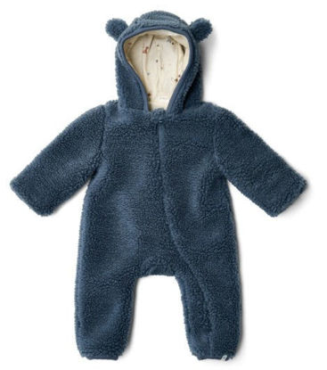 Εικόνα της Ολόσωμο φορμάκι εξόδου teddy Stone Blue 2-6 μηνών