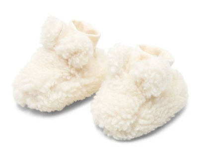 Εικόνα της Βρεφικά μποτάκια αγκαλιάς teddy Off White 0-3 Μηνών