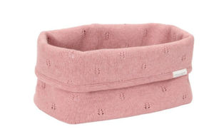 Εικόνα της Καλάθι αλλαξιέρας πλεκτό μεγάλο Pure Pink Blush 25 x 15 x 15 εκ.